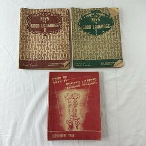 Vtg The Economy Company School Workbooks 1938-48 Keys To Good Language & English